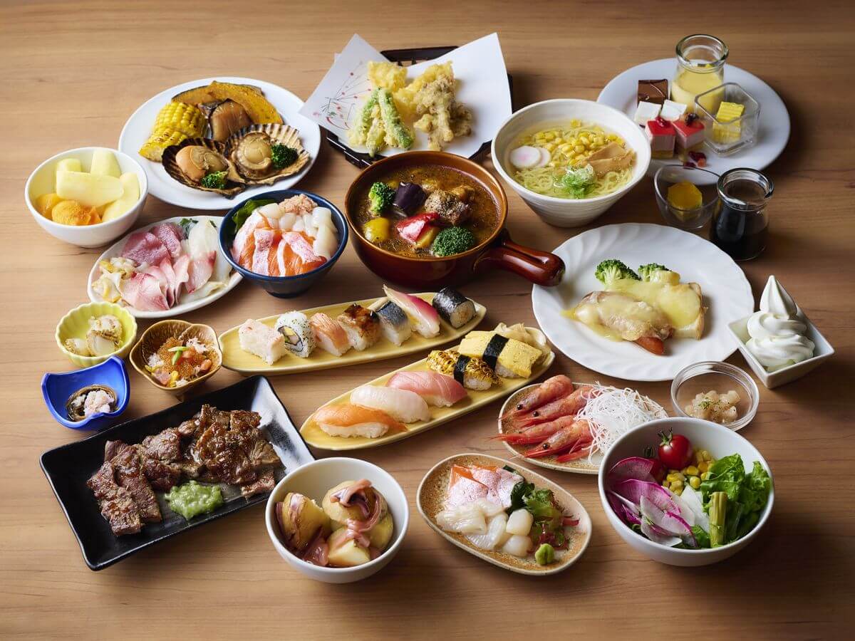 【ベストレート】北海道の味覚ビュッフェと湯の川温泉を愉しむ／夕・朝食付き