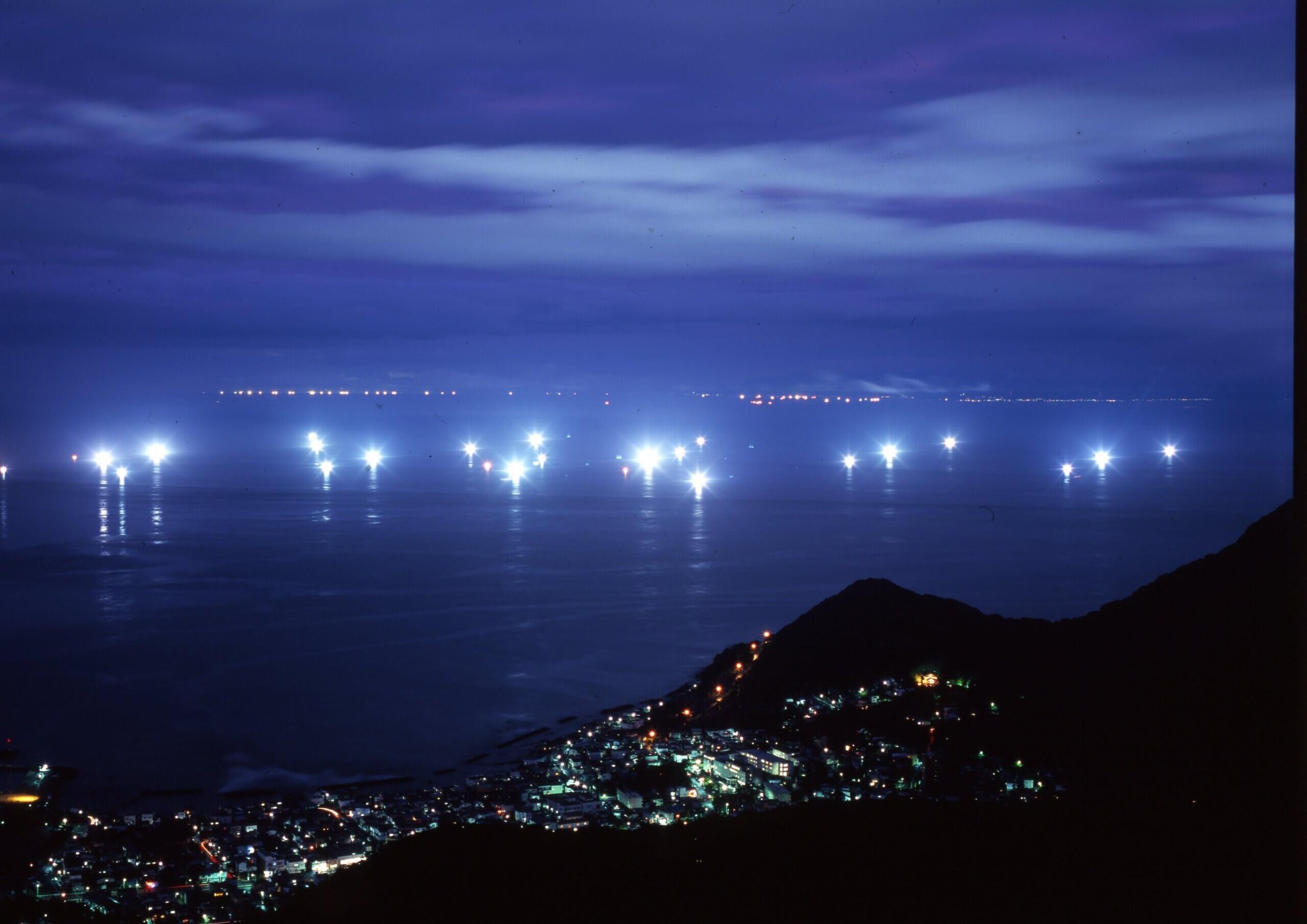 ■函館近海で水揚げされた新鮮なイカを夕食で味わった後は、函館の夜を象徴する景色へ。